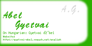 abel gyetvai business card